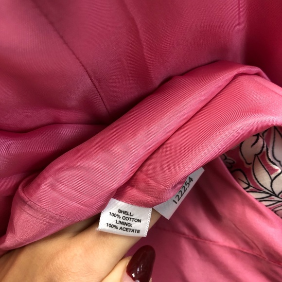 LOFT Ann Taylor Petites- pink and white tench coat 6P e99-1 - Picture 5 of 5